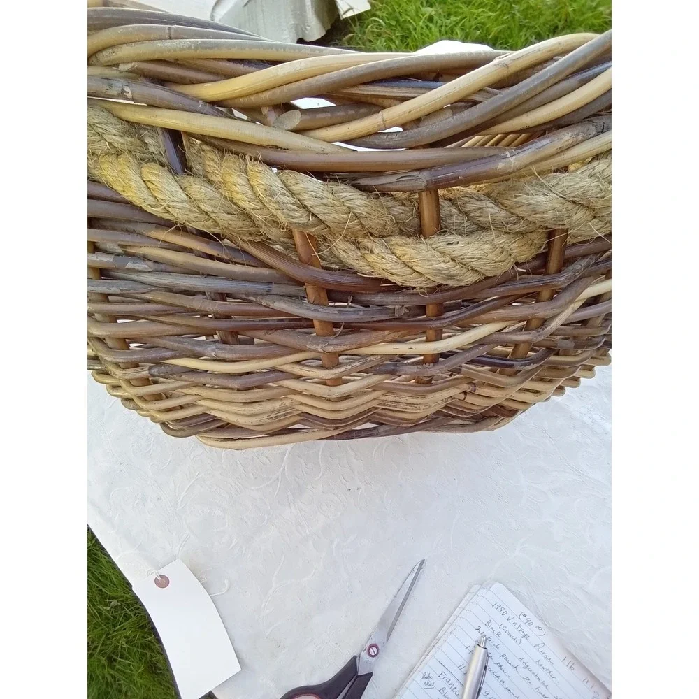 Woven Basket with Rope Handles